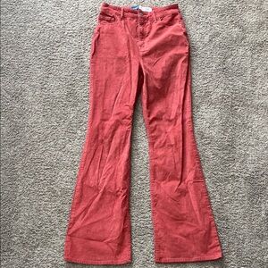 Old Navy Coral Corduroy Flare Pants
